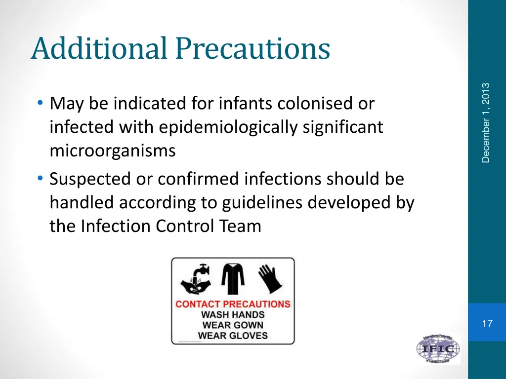 additional precautions
