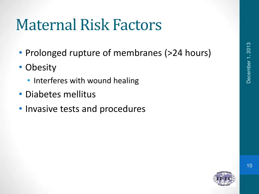 maternal risk factors