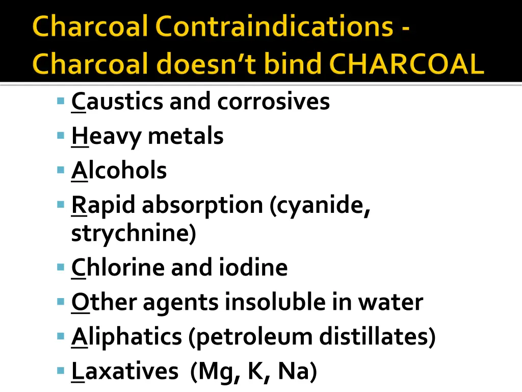 caustics and corrosives heavy metals alcohols