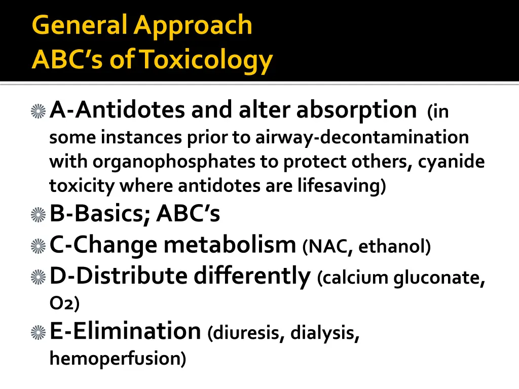 general approach abc s of toxicology
