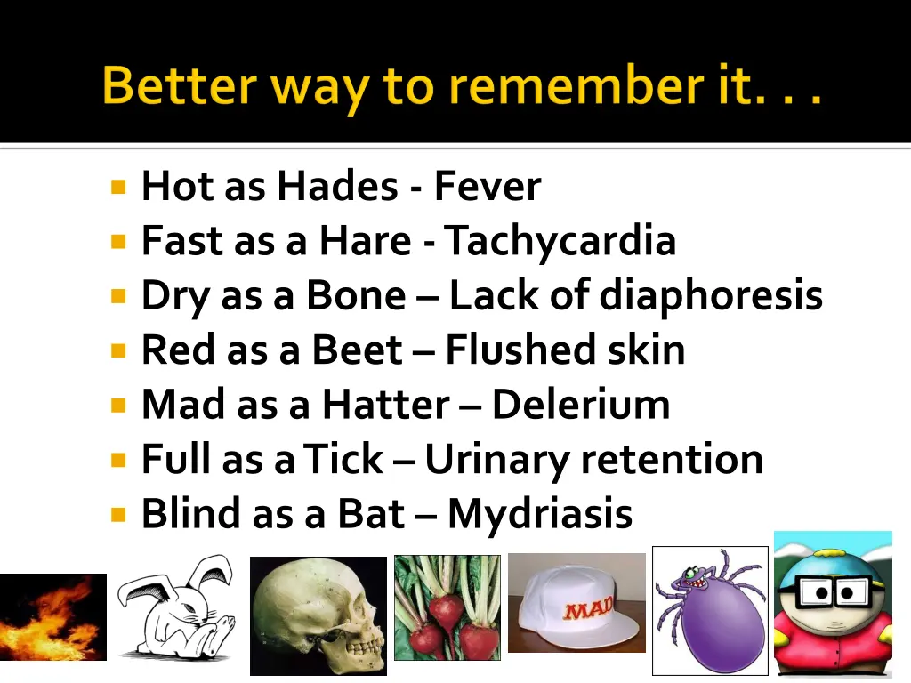 hot as hades fever fast as a hare tachycardia