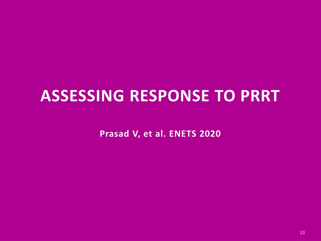 assessing response to prrt