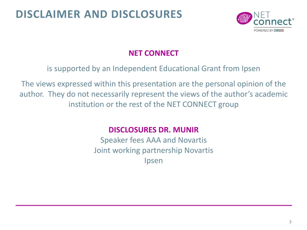 disclaimer and disclosures