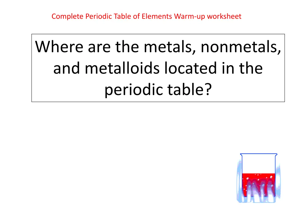 complete periodic table of elements warm 1