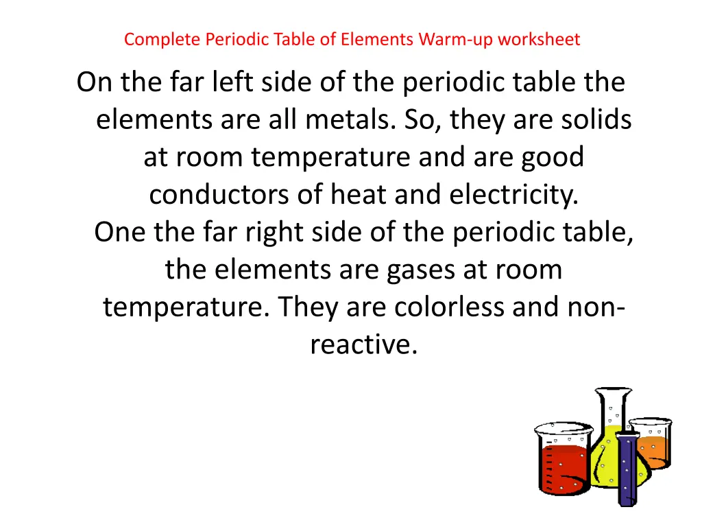complete periodic table of elements warm 4