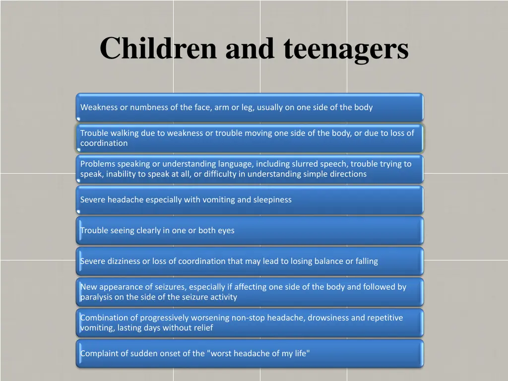 children and teenagers