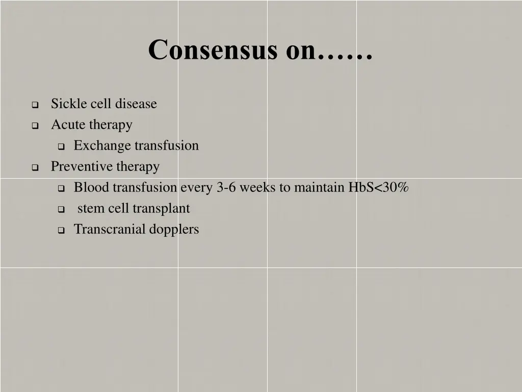 consensus on