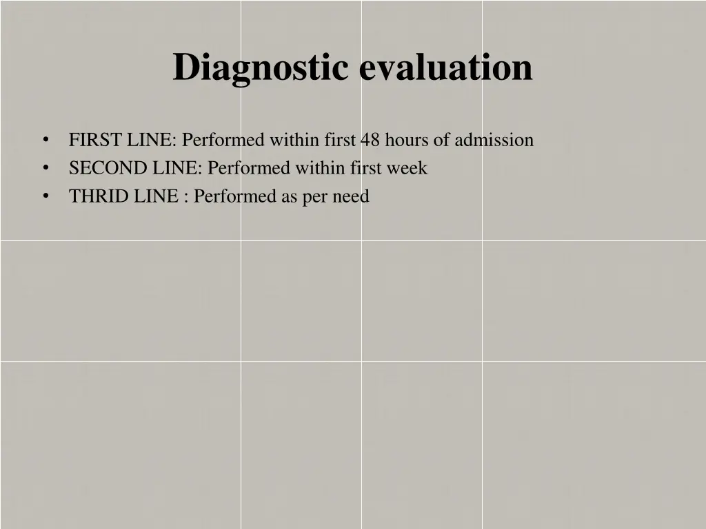 diagnostic evaluation