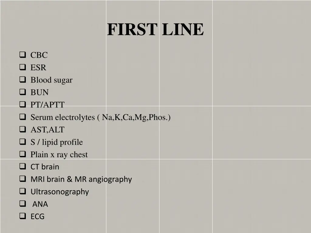 first line