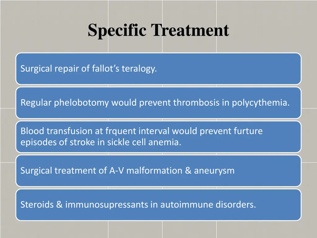 specific treatment