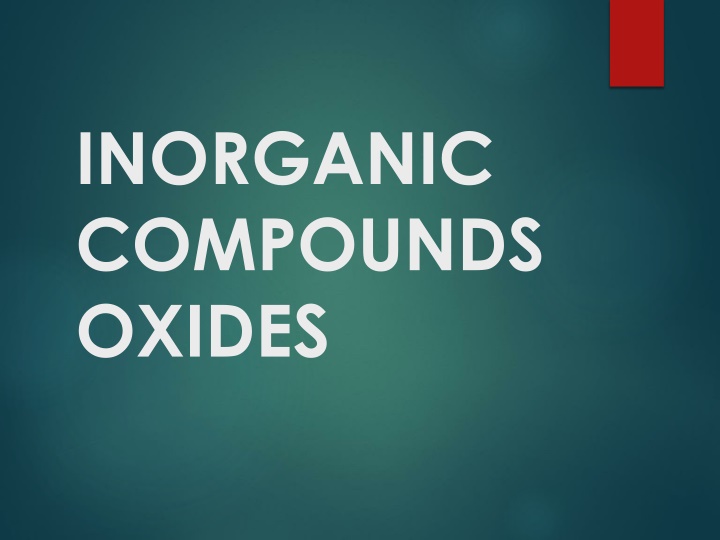 inorganic compounds oxides