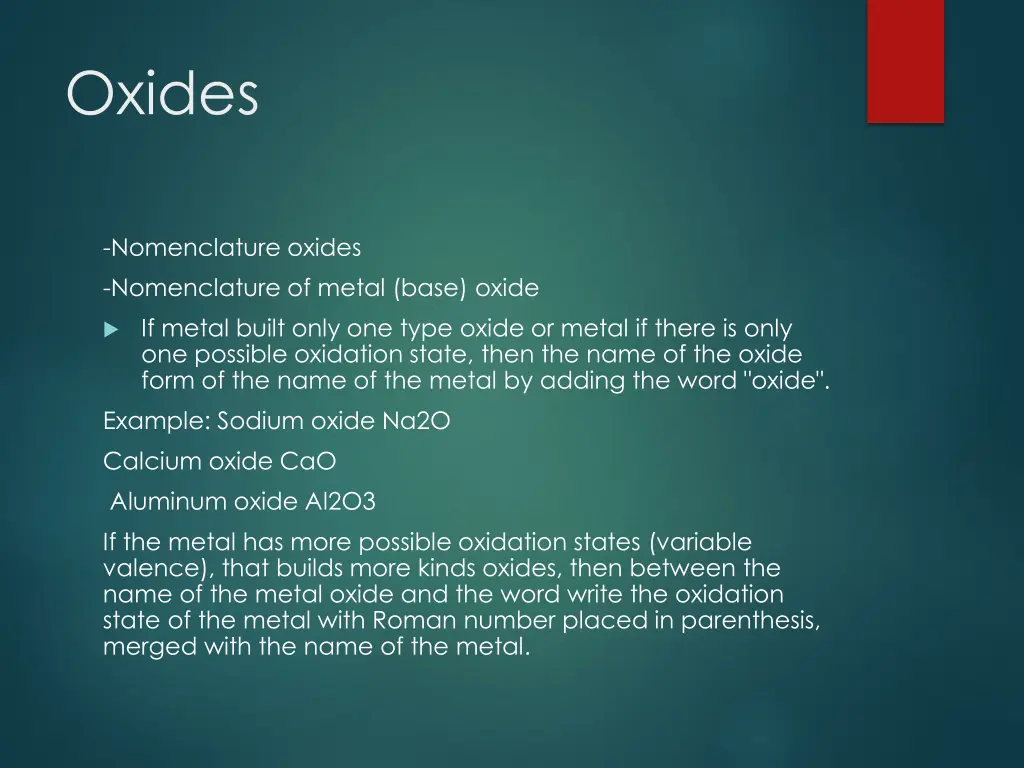 oxides 2