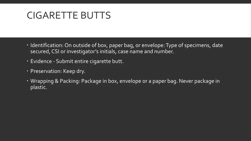 cigarette butts