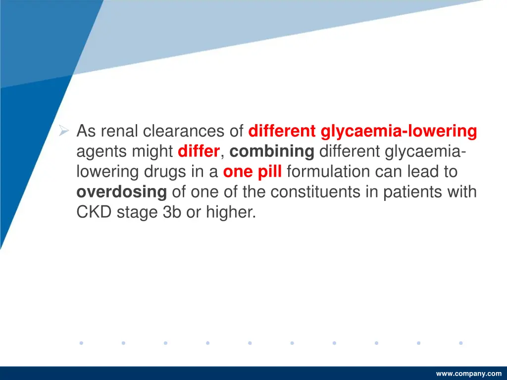 as renal clearances of different glycaemia