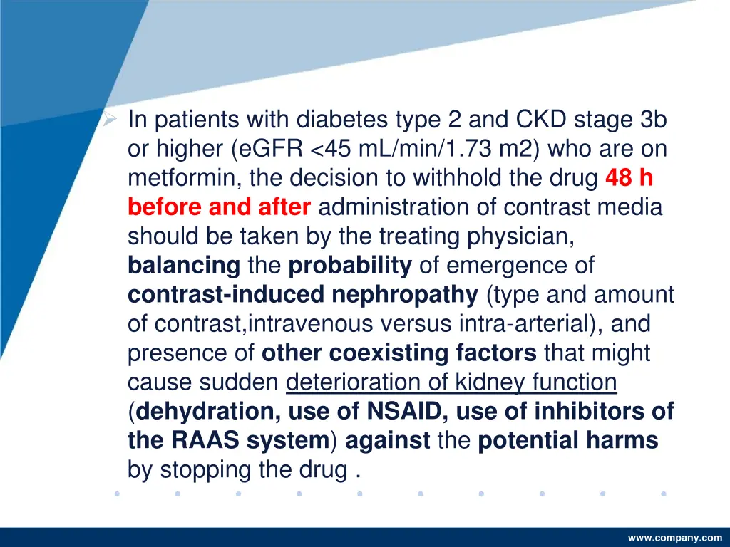 in patients with diabetes type 2 and ckd stage