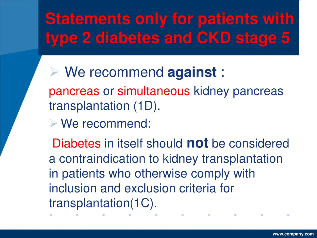 statements only for patients with type 2 diabetes