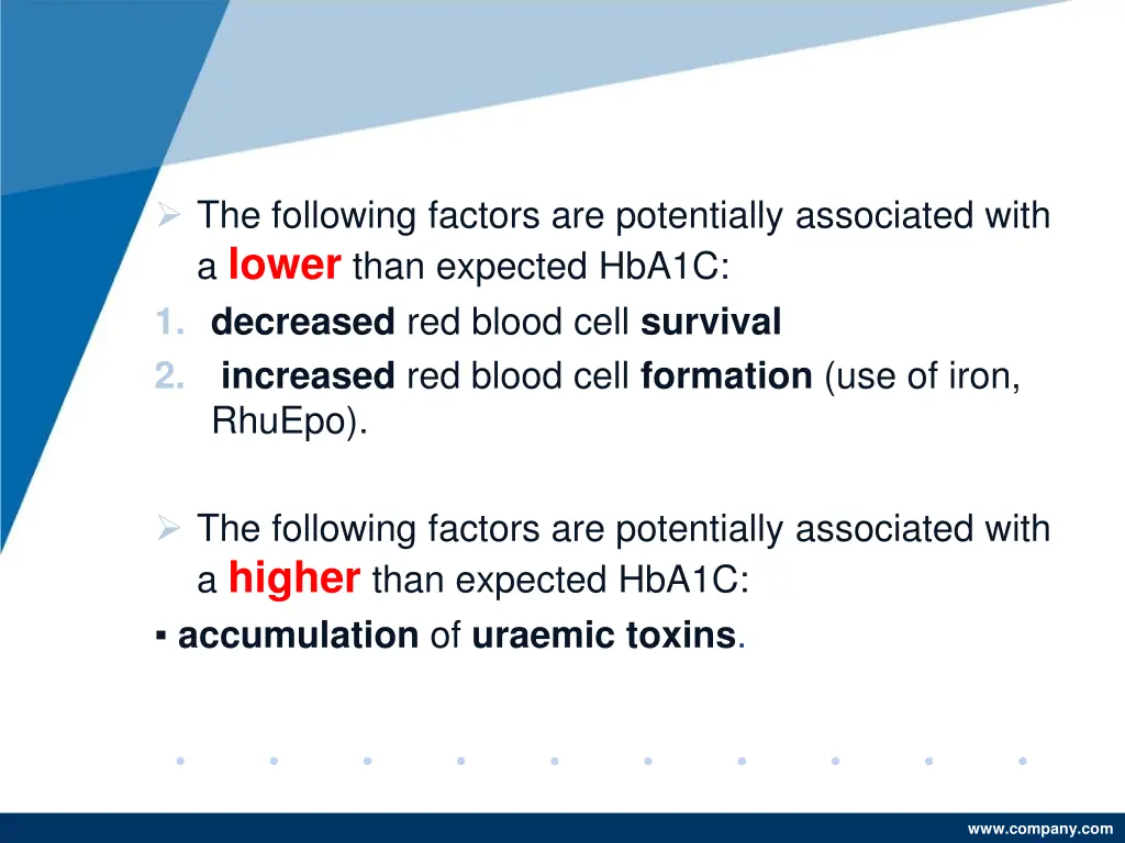 the following factors are potentially associated