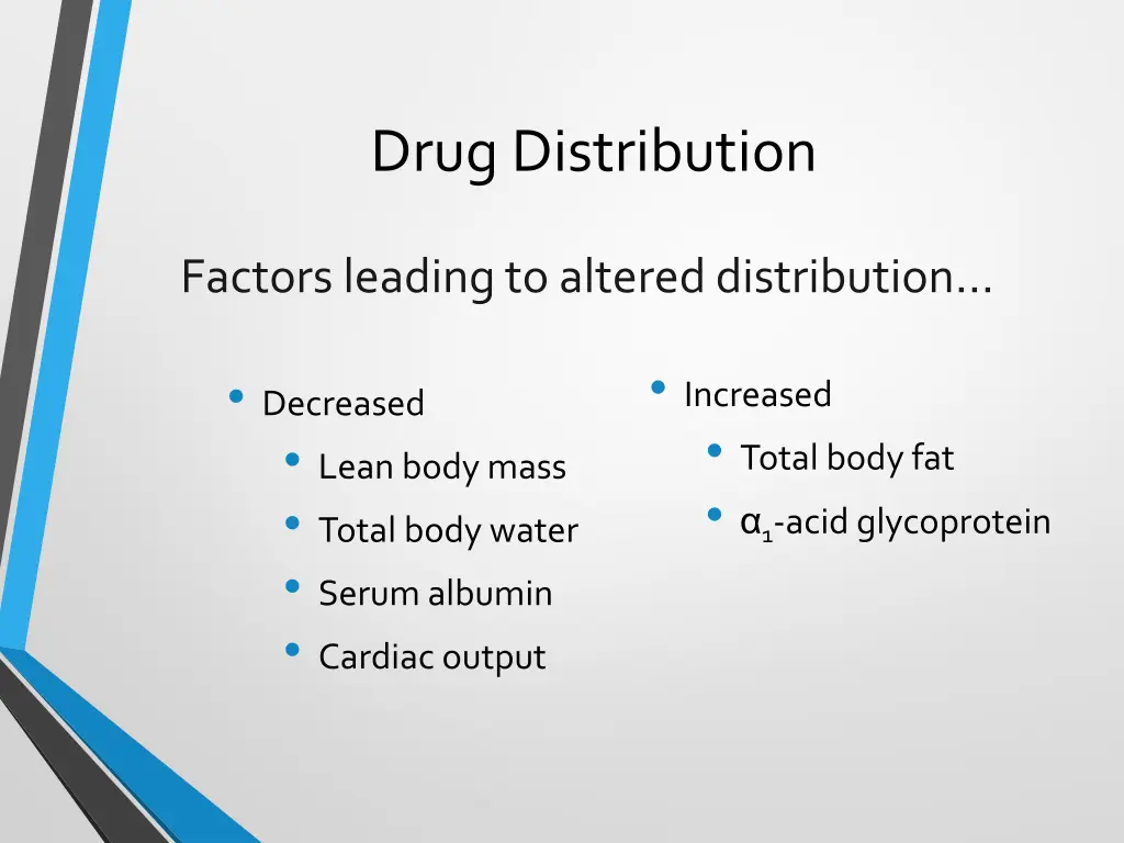 drug distribution