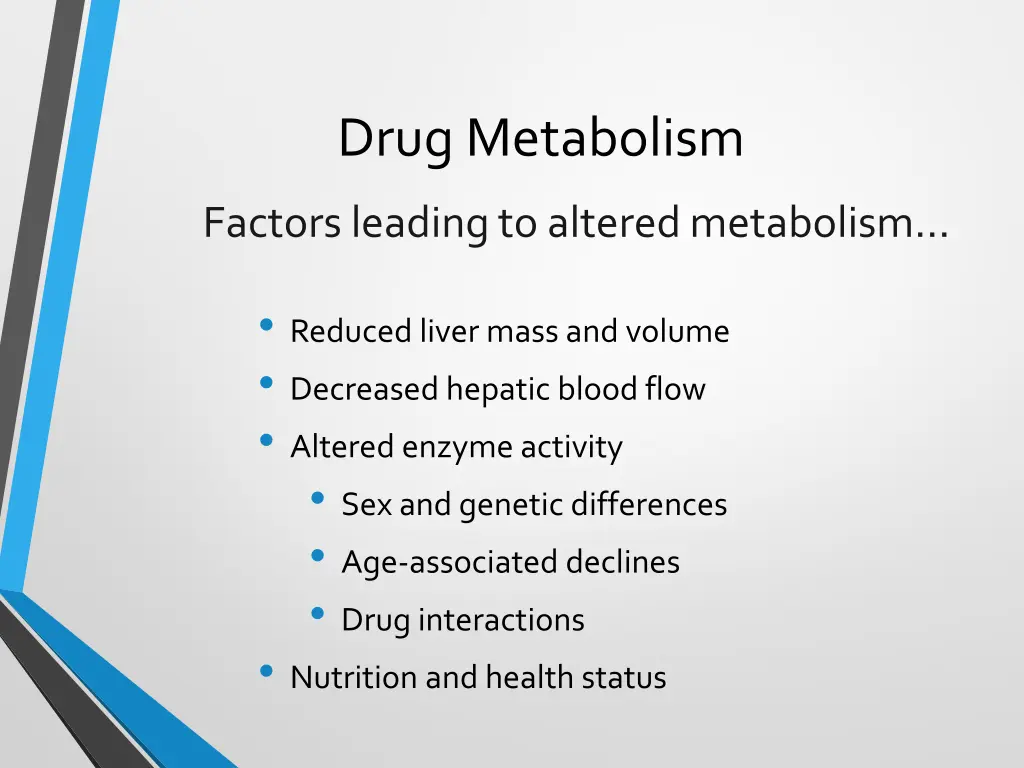drug metabolism