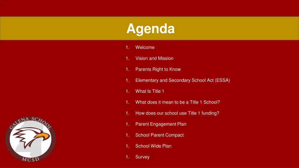 agenda