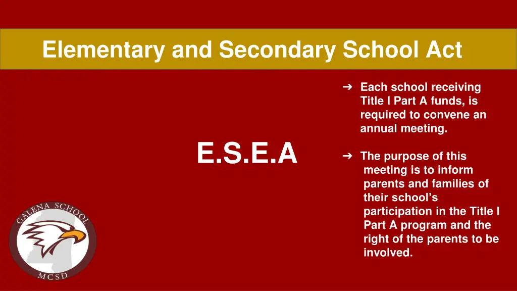 elementary and secondary school act
