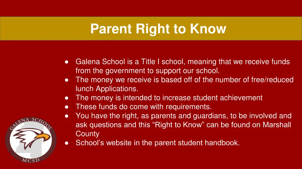 parent right to know