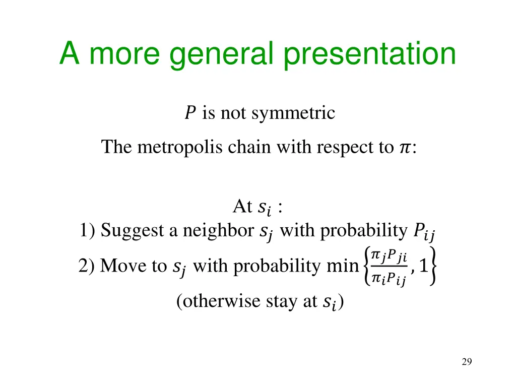 a more general presentation