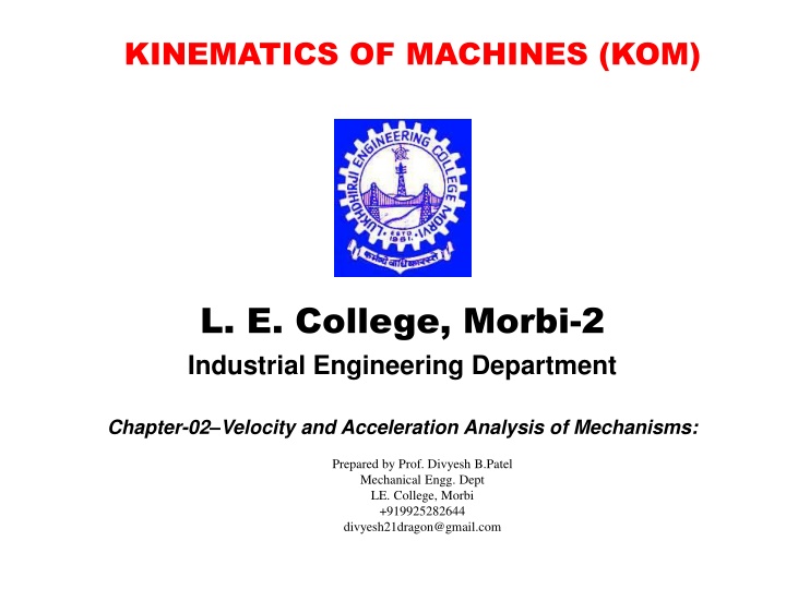 kinematics of machines kom