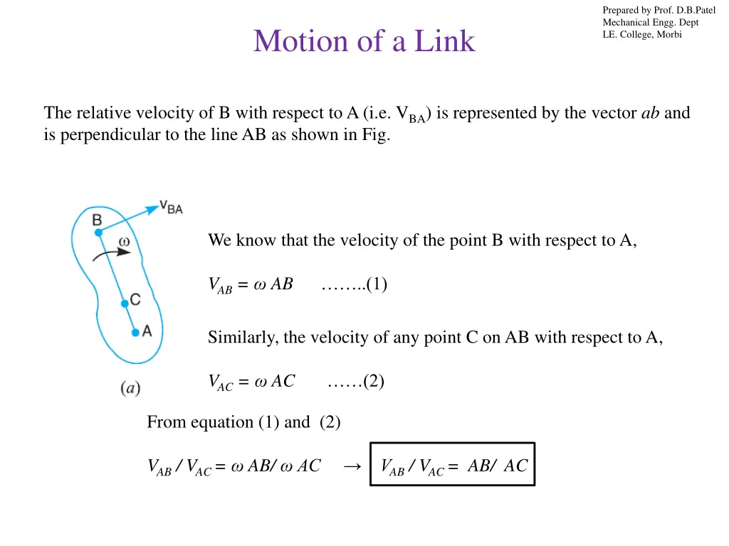 prepared by prof d b patel mechanical engg dept 1