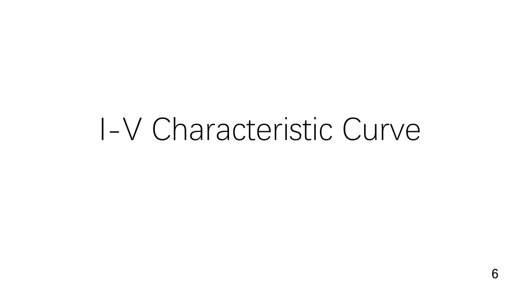 i v characteristic curve