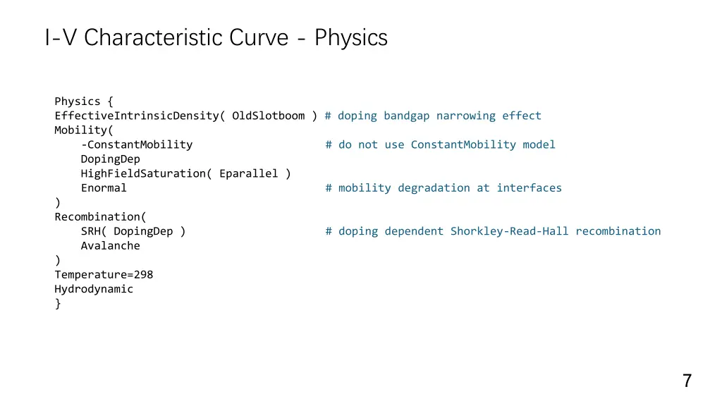 i v characteristic curve physics