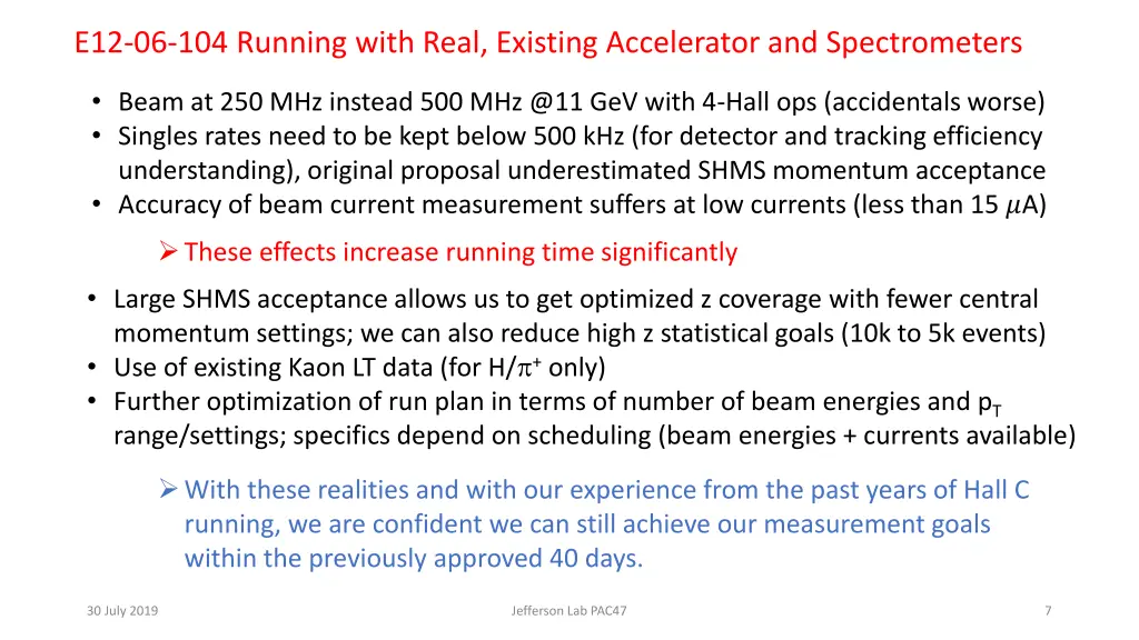e12 06 104 running with real existing accelerator
