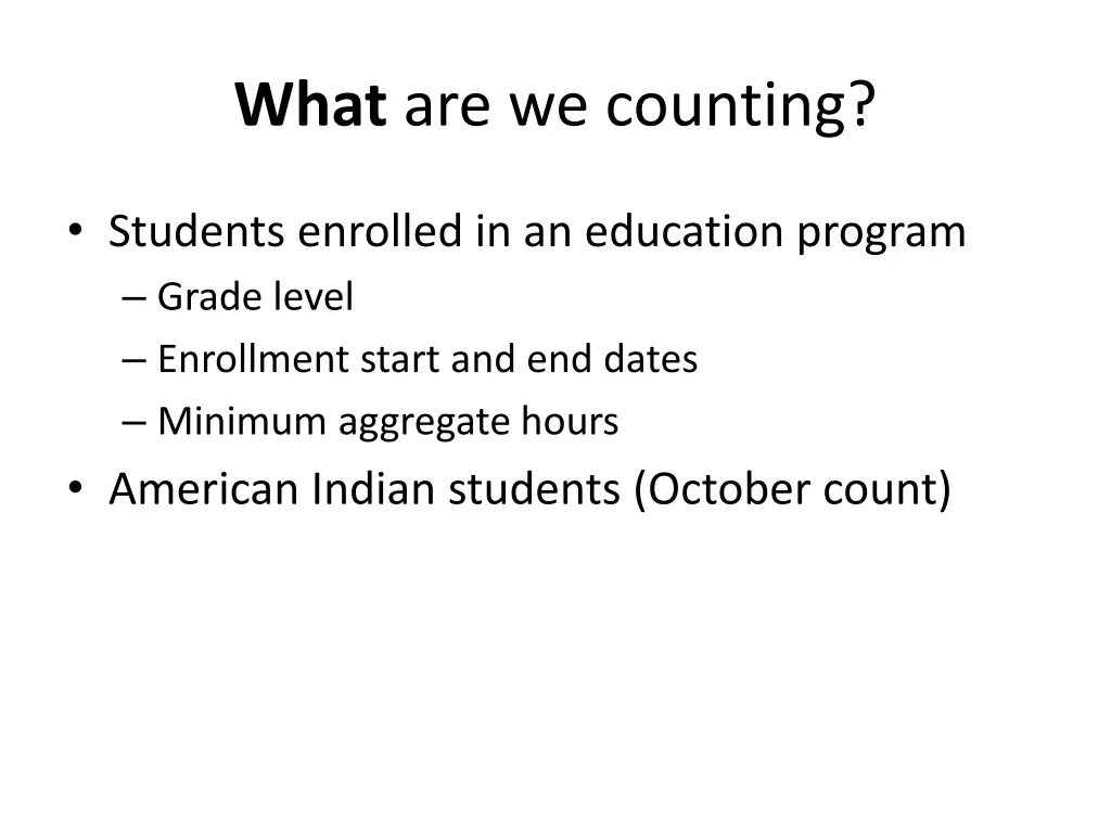 what are we counting 1