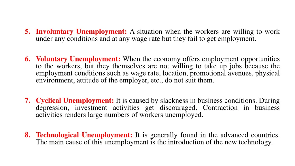 5 involuntary unemployment a situation when