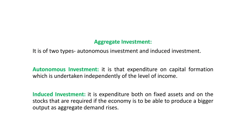 aggregate investment