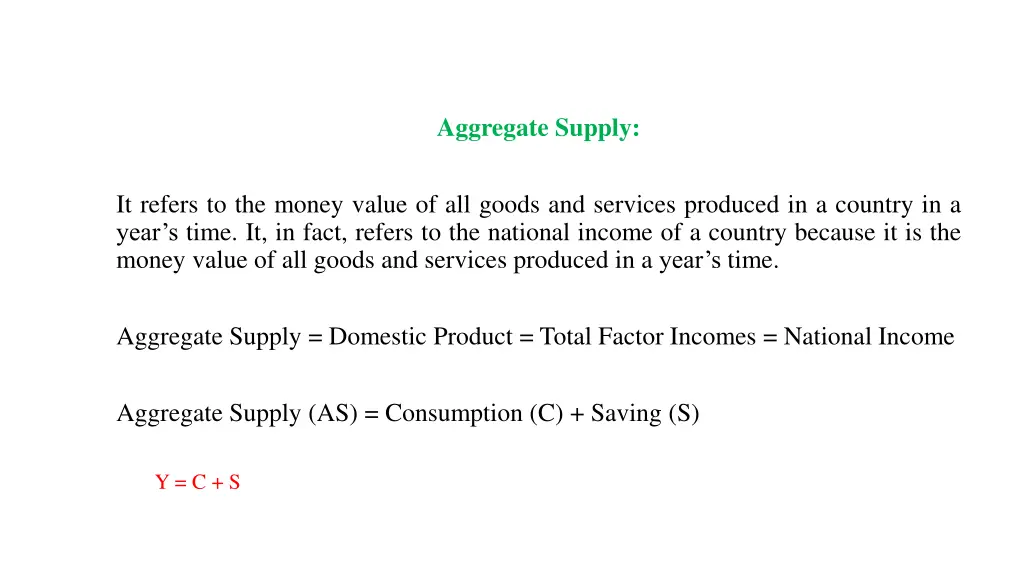 aggregate supply