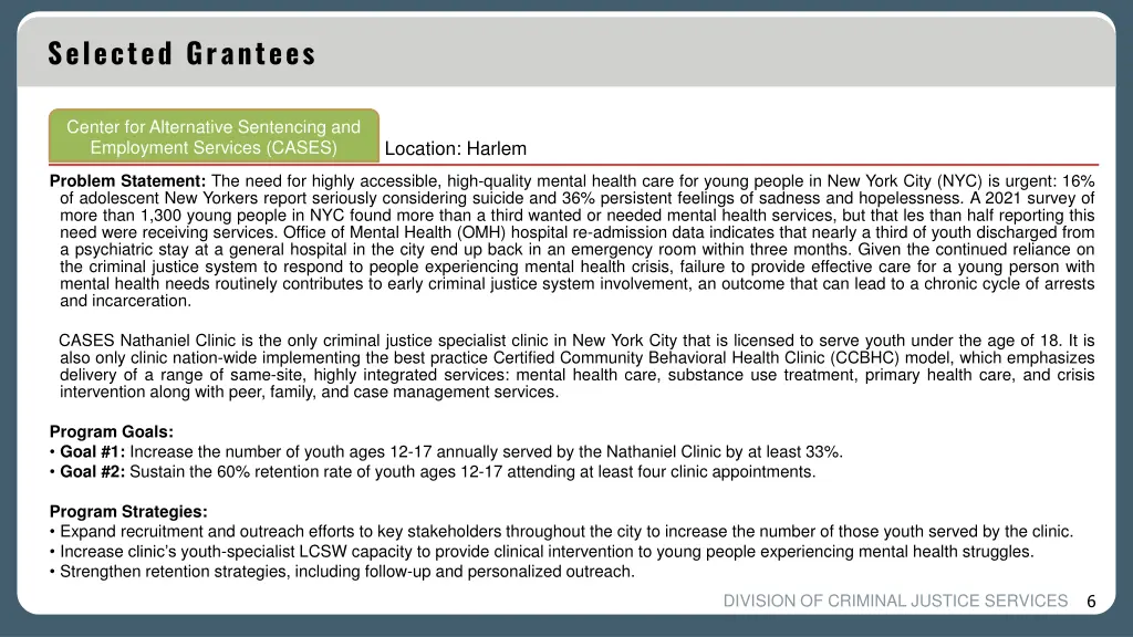 selected grantees 3