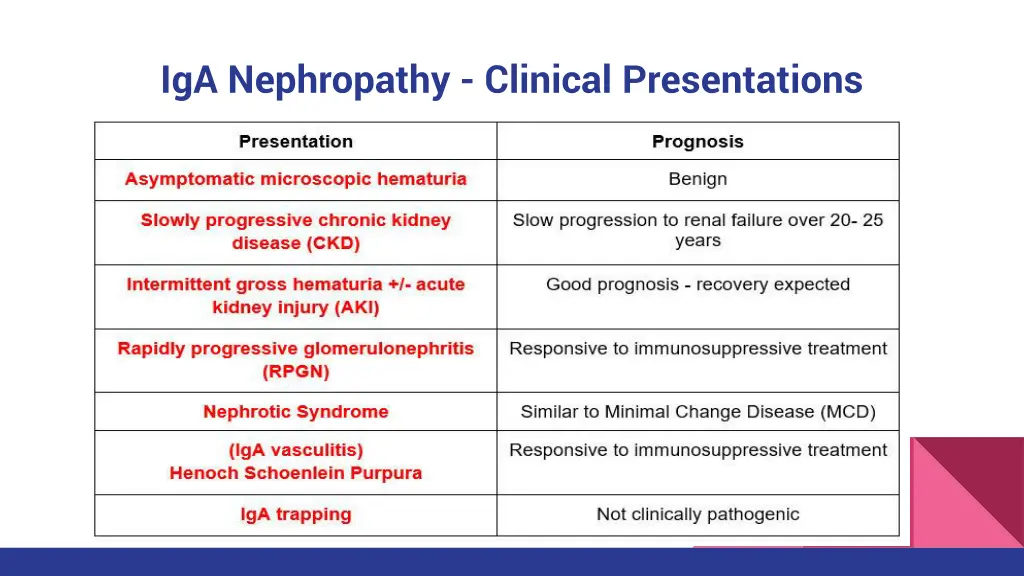 iga nephropathy clinical presentations