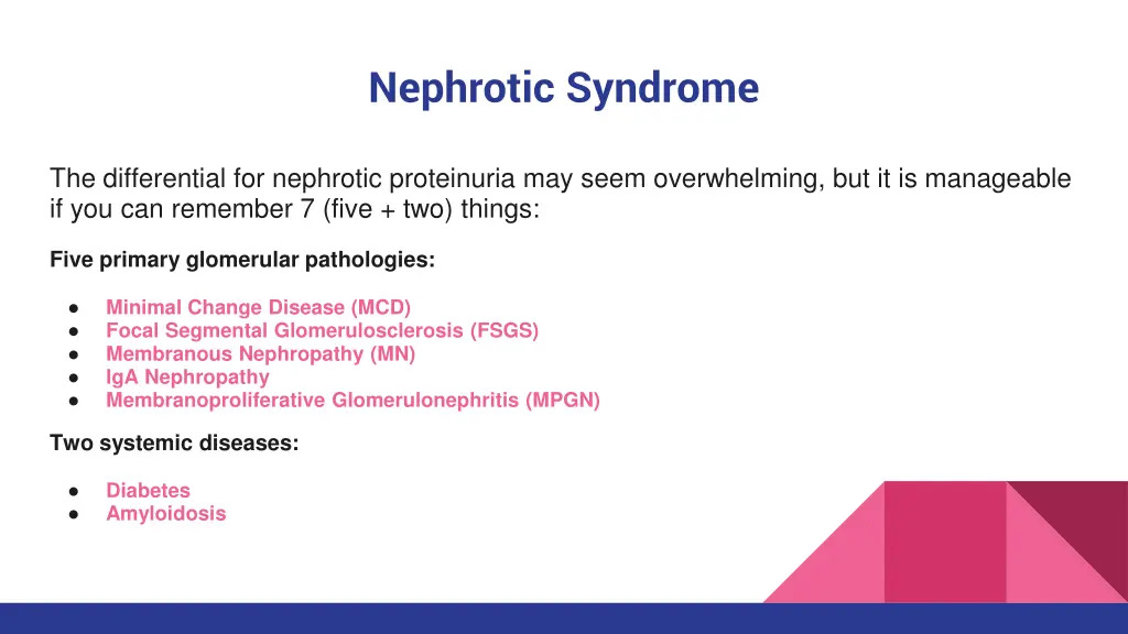 nephrotic syndrome