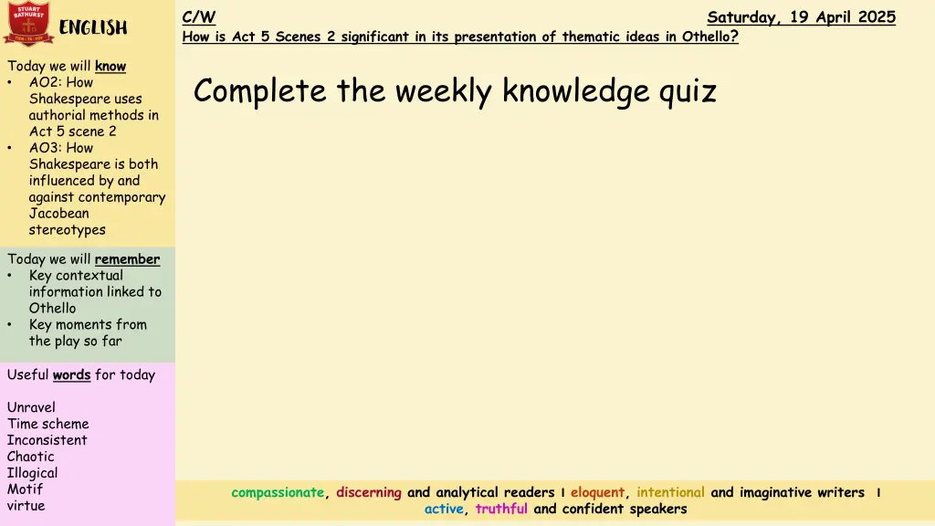 c w how is act 5 scenes 2 significant 3