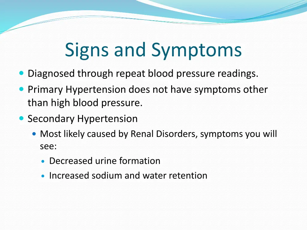 signs and symptoms