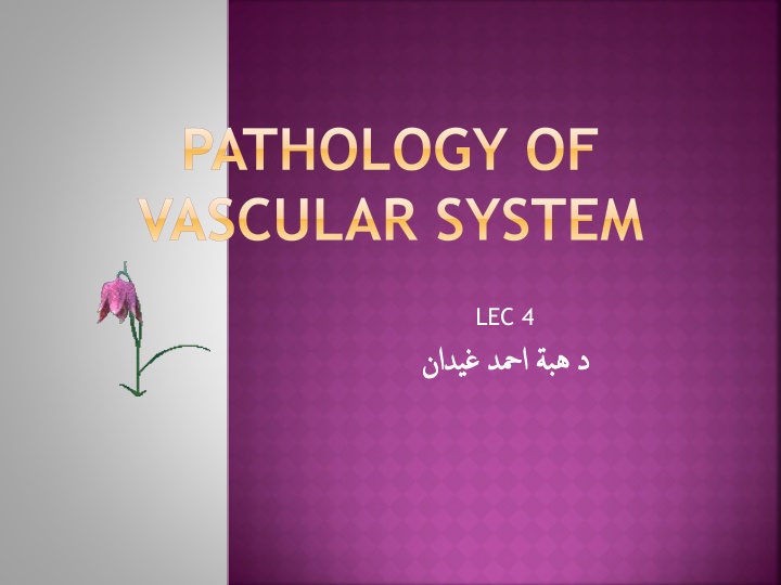 pathology of vascular system