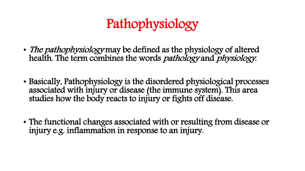 pathophysiology