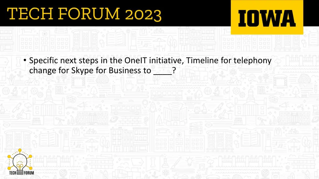 specific next steps in the oneit initiative