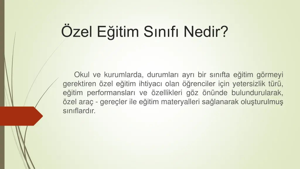 zel e itim s n f nedir