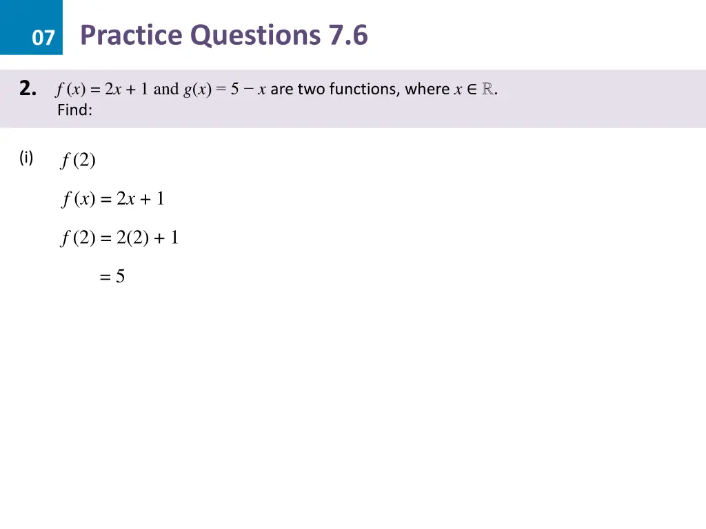 07 practice questions 7 6 5