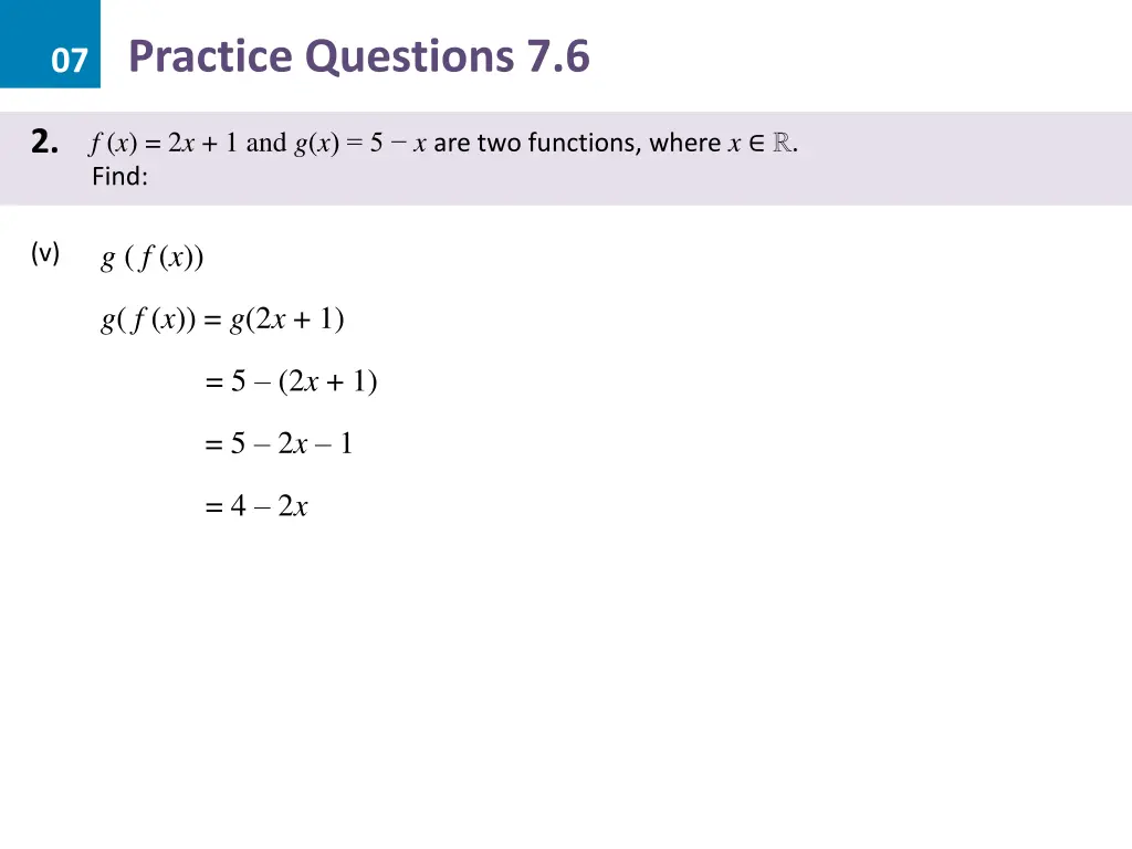 07 practice questions 7 6 9