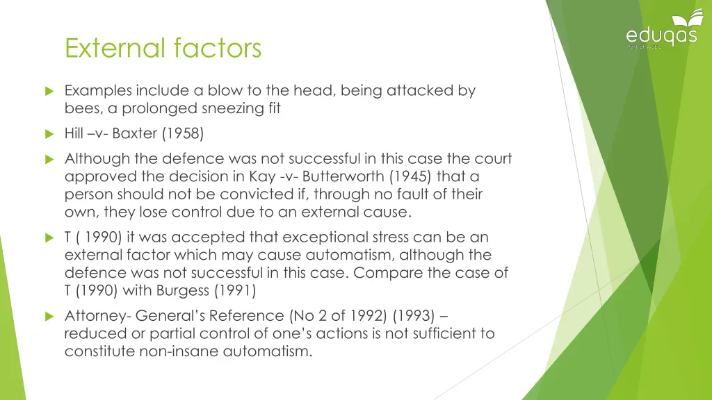 external factors