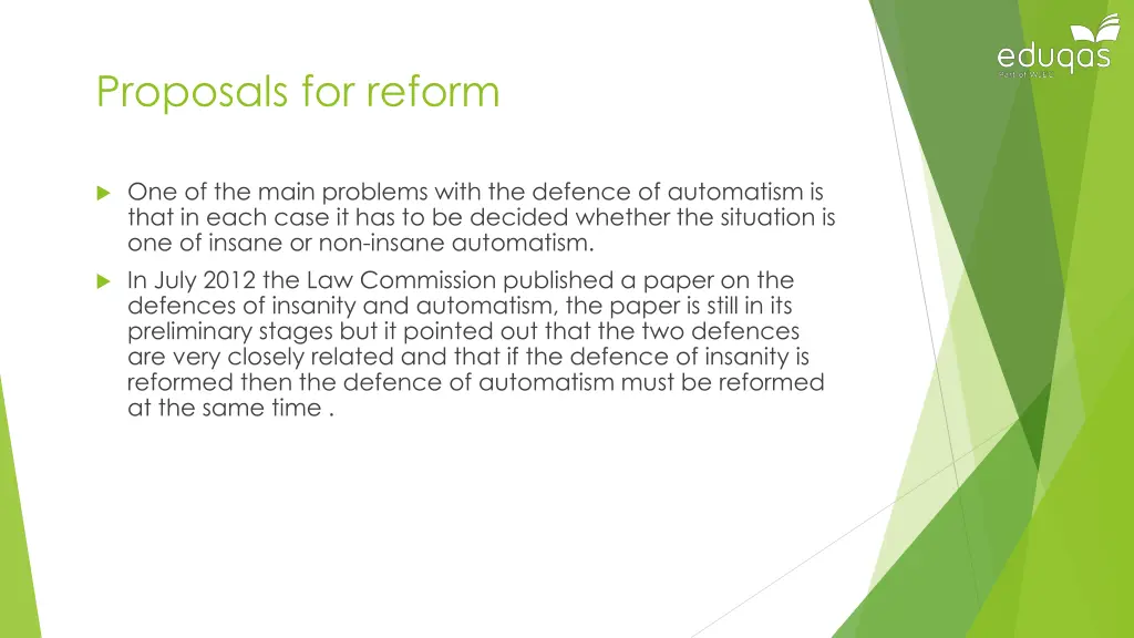 proposals for reform
