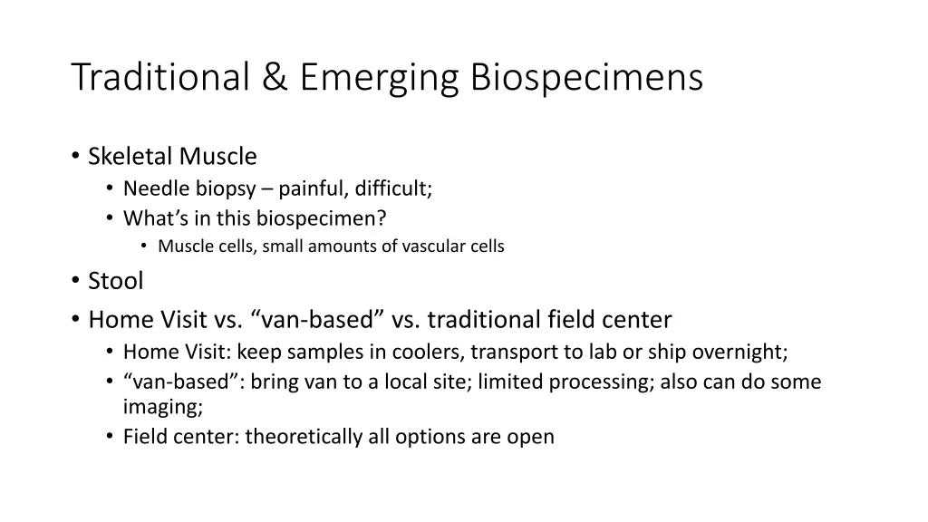 traditional emerging biospecimens 2